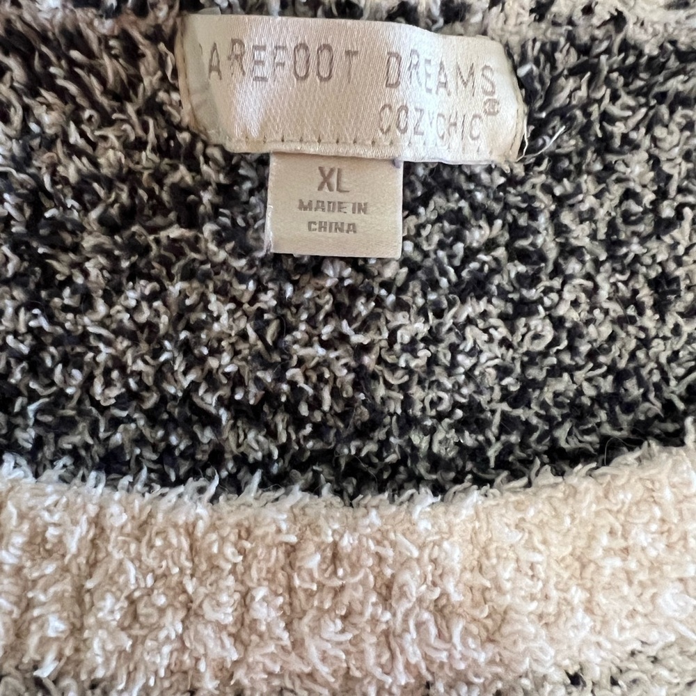 Barefoot Dreams Cozy Chic Women's Sz XLarge Snowflake Seaside Fair Isle Sweater - Picture 2 of 6